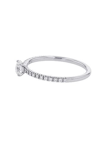 Cartier Cartier Etincelle de Solitaire Ring, Diamond Center Stone 0.30ct, Pt950, N4744300, Brilliant Cut Pave Platinum. (view 2)