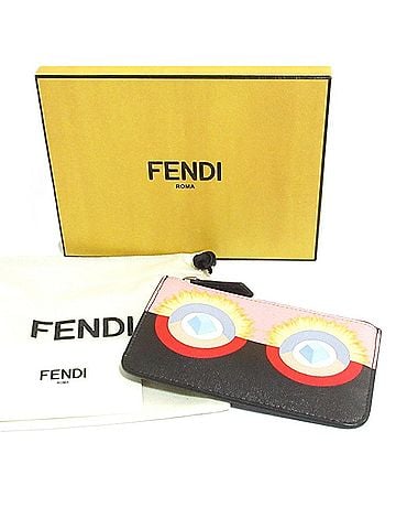 Fendi FENDI Bugs Monster Coin Key Case 8AP151 Black Pink Women's (view 1)