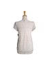 Meraki 92% Polyester 8% Spandex 100% Polyester Ivory White Short Sleeve Blouse Size M - photo 2