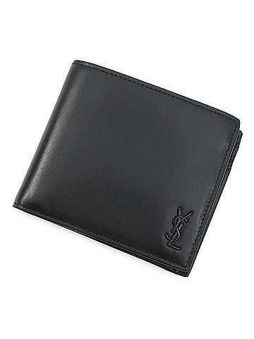 Yves Saint Laurent Yves Saint Laurent Saint Laurent Paris Cassandra Bi-fold Wallet with Coin Purse, Leather, SAINT LAURENT PARIS for Men, Black. (view 1)