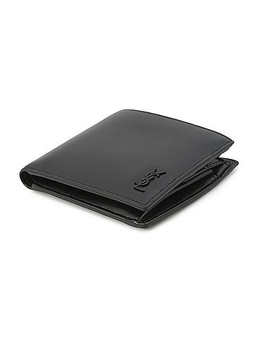 Yves Saint Laurent Yves Saint Laurent Saint Laurent Paris Cassandra Bi-fold Wallet with Coin Purse, Leather, SAINT LAURENT PARIS for Men, Black. (view 2)