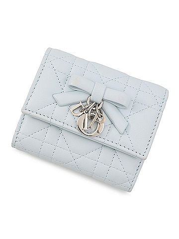 Christian Dior Christian Dior Tri-fold Wallet Cannage My Hibiscus L-Zip Lambskin S2608PUQA Women's WALLET (view 1)