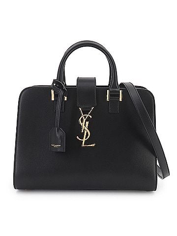 Saint Laurent Saint Laurent Baby Cabas 2-way Hand/Shoulder Handbag, Leather, Black, 568853 (view 1)