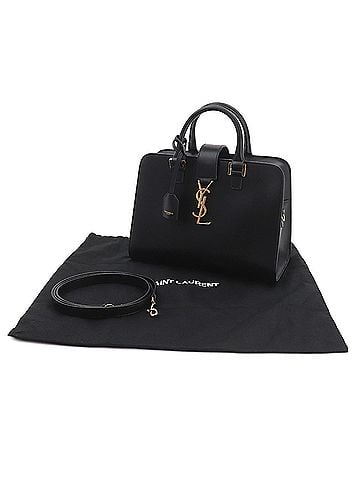 Saint Laurent Saint Laurent Baby Cabas 2-way Hand/Shoulder Handbag, Leather, Black, 568853 (view 2)