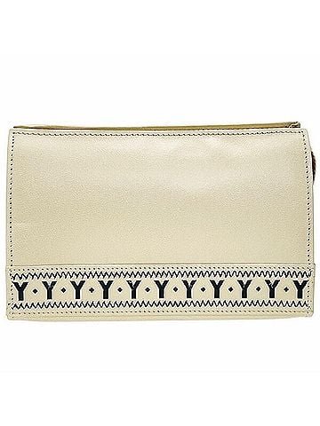Yves Saint Laurent Yves Saint Laurent Pouch Y Multi Leather Cream YVES SAINT LAURENT Stitch Case YSL HWN-16870 (view 1)