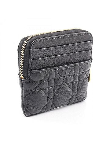 Christian Dior Christian Dior Dior Caro Lavender Wallet, Cannage style, Coin Purse, Leather, Women's, Black, S5177UWHC_M900 (view 2)