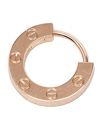 Cartier Cartier Love Hoop Earring (Single Only), 18KPG Pink Gold (Au750), Women's. (view 1)