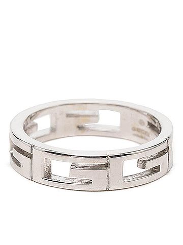 Gucci Gucci G-logo ring, 18KWG white gold 750, women's. (view 2)