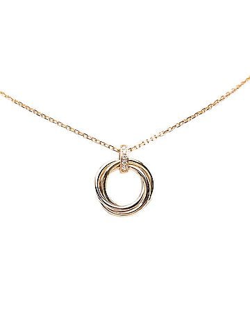 Cartier Cartier Trinity 5-Diamond Pendant Necklace, 18K Yellow Gold (KYG), Pink (18KPG), White (18KWG), 750, Women's, CARTIER (view 1)