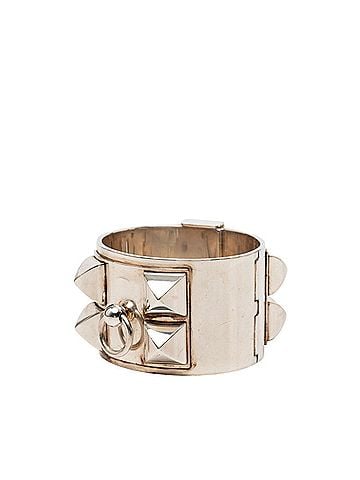 Hermès Hermes Collier de Chien GM Bracelet Bangle Size LG SV925 Silver Women's HERMES (view 2)
