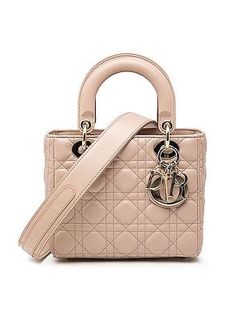 Christian Dior Christian Dior Dior Cannage My Lady Handbag Shoulder Bag 2-Way Beige Leather Women's (view 1)