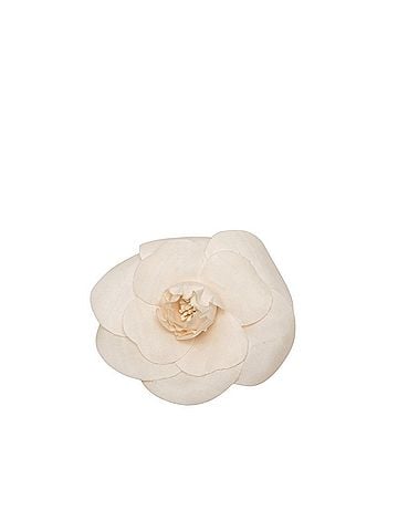 Chanel Chanel Camellia Brooch Corsage Ivory Fabric Women's CHANEL (view 1)
