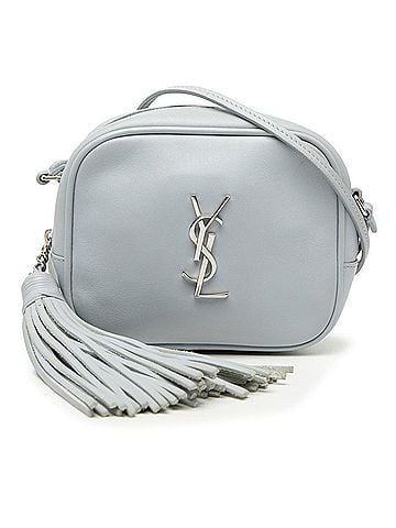 Saint Laurent Saint Laurent YSL Logo Blogger Tassel Mini Shoulder Bag FLY425317 Blue Leather Women's SAINT LAURENT (view 1)