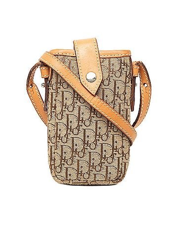 Christian Dior Christian Dior Dior Oblique Trotter Mini Shoulder Bag, Brown Canvas Leather, Women's (view 1)