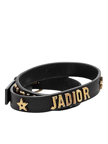 Christian Dior Christian Dior Dior J'Adior Bracelet, Black Gold Leather Plated, Women's. (view 1)