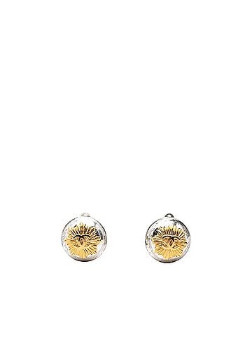 Chanel Chanel Coco Mark Earrings, Silver and Gold Metal Plated, Women's CHANEL (view 1)