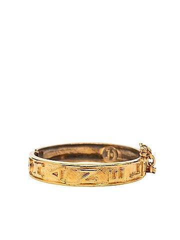 Chanel Chanel Vintage Logo Bangle Gold Plated Women's CHANEL (view 2)