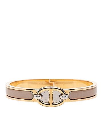 Hermès Hermes Mini Click Chaine d'Ancre Bracelet, Gold Beige Plated, Women's (view 1)