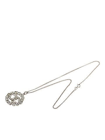 Chanel Chanel Coco Mark Necklace, Silver Metal Rhinestone, Women's CHANEL (view 1)