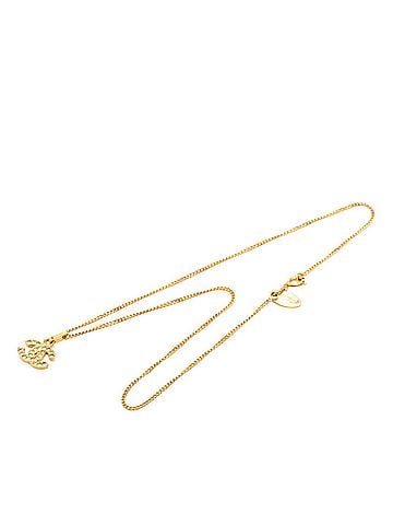 Chanel Chanel Coco Mark Necklace, Gold and Green Plated Rhinestones, Women's CHANEL (view 1)