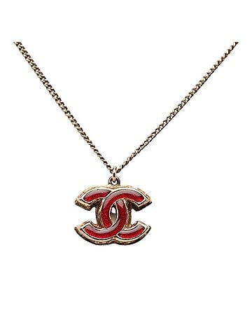 Chanel Chanel Vintage Coco Mark Necklace, Gold and Red Plated, Women's CHANEL (view 2)