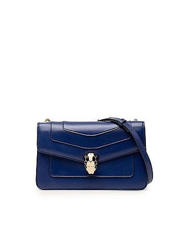 Bvlgari Bulgari Serpenti Forever Chain Shoulder Bag, Blue Leather, Women's BVLGARI (view 1)