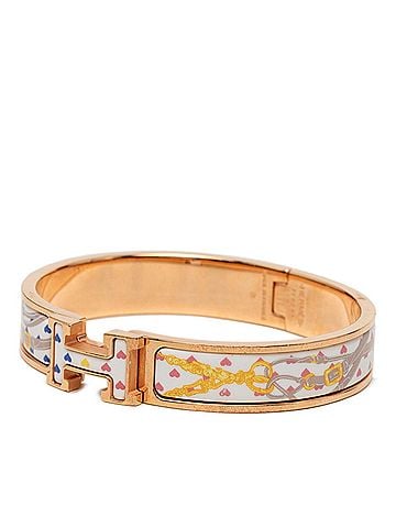 Hermès Hermes Click H GM Brides de Gala Love Enamel Bracelet Bangle Gold Plated Women's HERMES (view 2)