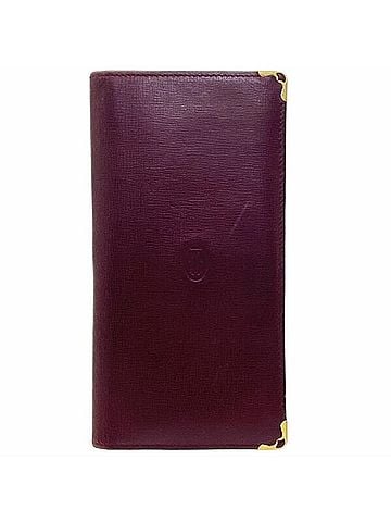 Cartier Cartier Must Bi-fold Long Wallet, Leather, Bordeaux, 2C KK-16850 (view 1)
