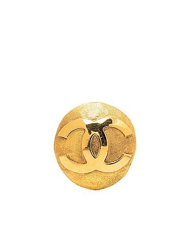 Chanel Chanel Coco Mark Round Brooch, Gold Plated, Women's. (view 1)
