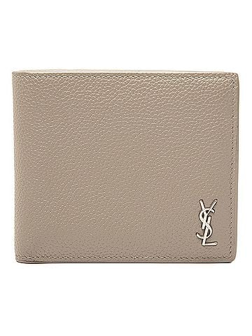 Saint Laurent Saint Laurent Tiny Cassandra YSL Logo Bi-fold Wallet 610193 Beige Leather Women's SAINT LAURENT (view 1)