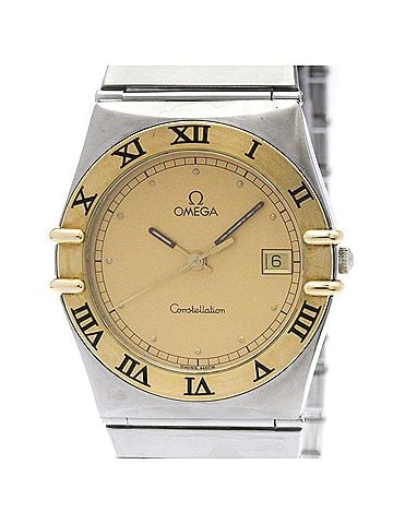 Omega OMEGA Constellation 18K Gold Steel Quartz Mens Watch 396.1070 Polished (view 1)