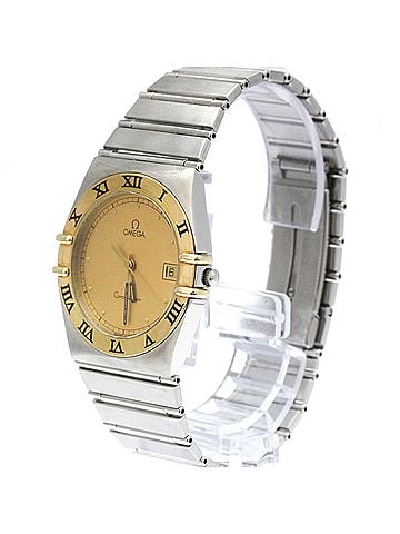Omega OMEGA Constellation 18K Gold Steel Quartz Mens Watch 396.1070 Polished (view 2)