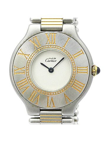 Cartier CARTIER Must 21 Gold Plated Steel Quartz Unisex Watch W10050F4 (view 1)