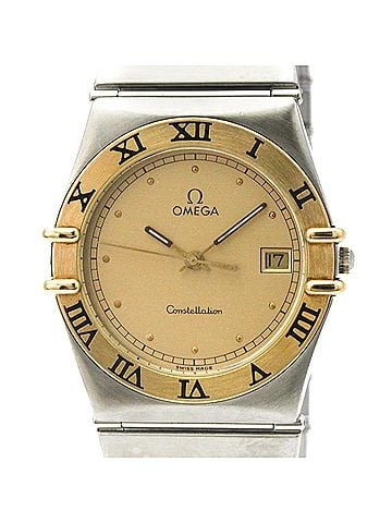 Omega OMEGA Constellation 18K Gold Steel Quartz Mens Watch 396.1070 Polished (view 1)