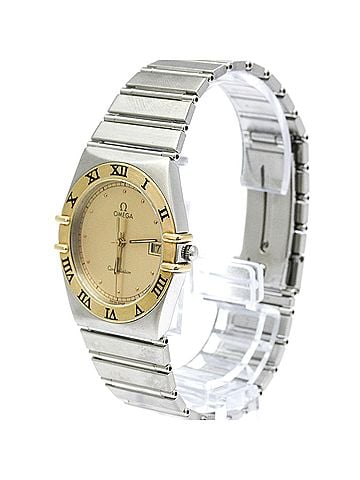 Omega OMEGA Constellation 18K Gold Steel Quartz Mens Watch 396.1070 Polished (view 2)