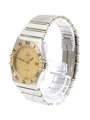 Omega OMEGA Constellation 18K Gold Steel Quartz Mens Watch 396.1080 Polished (view 2)