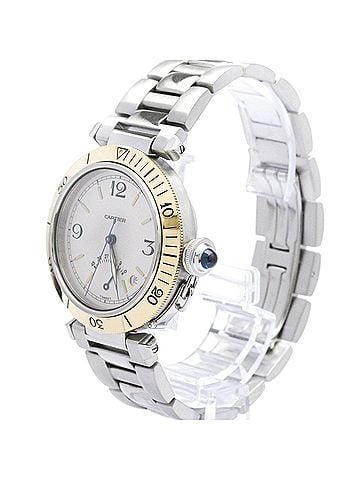 Cartier CARTIER Pasha 38 Power Reserve 18K Gold Steel Watch W31012H3 Polished (view 2)