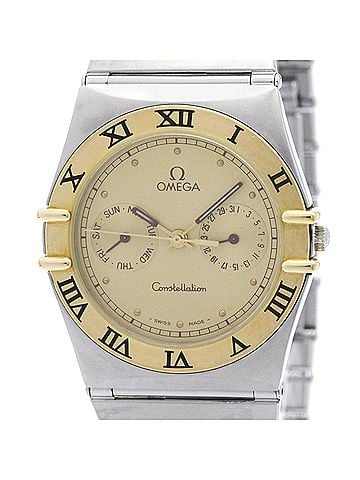 Omega OMEGA Constellation Day Date 18K Gold Steel Quartz Mens Watch 396.1070 Polished (view 1)