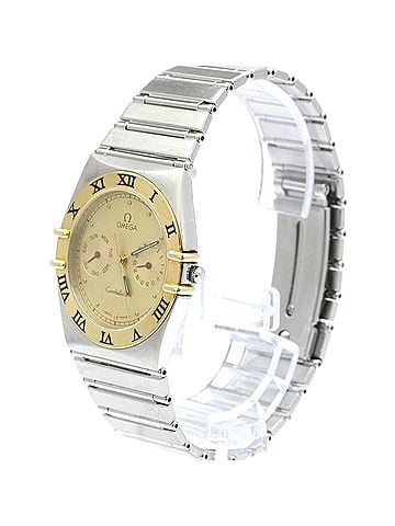 Omega OMEGA Constellation Day Date 18K Gold Steel Quartz Mens Watch 396.1070 Polished (view 2)