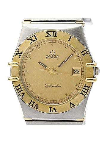 Omega OMEGA Constellation 18K Gold Steel Quartz Mens Watch 396.1080 Polished (view 1)