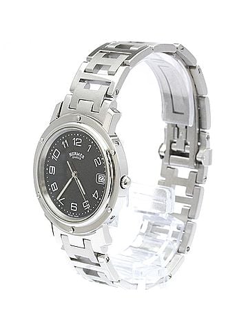 Hermès HERMES Clipper Stainless Steel Quartz Mens Watch CL6.710 Polished (view 2)