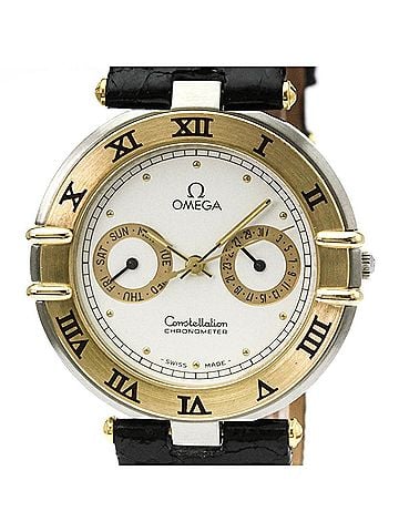 Omega OMEGA Constellation 18K Gold Steel Quartz Mens Watch 198.0145 Polished (view 1)