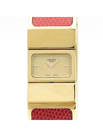 Hermès HERMES Loque Gold Plated Quartz Ladies Watch LO1.201 (view 1)