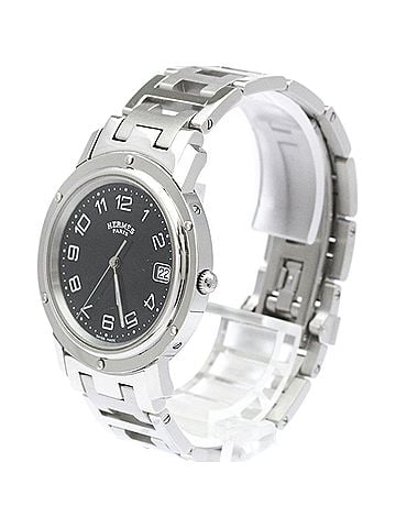 Hermès HERMES Clipper Stainless Steel Quartz Mens Watch CL6.710 Polished (view 2)
