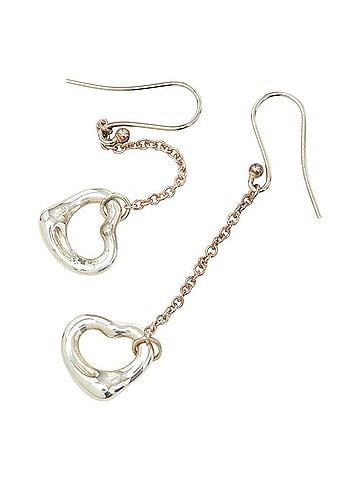 Tiffany & Co. Tiffany & Co. Elsa Peretti Open Heart Drop Earrings, SV925 Silver, Women's. (view 1)