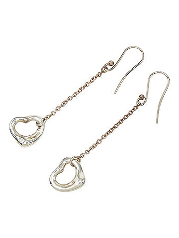 Tiffany & Co. Tiffany & Co. Elsa Peretti Open Heart Drop Earrings, SV925 Silver, Women's. (view 2)