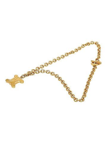 Céline Celine Macadam Chain Pendant Necklace, Gold Plated, Women's. (view 2)