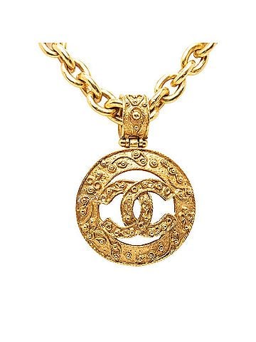 Chanel Chanel Coco Mark Chain Long Necklace, Plated, Women's. (view 2)