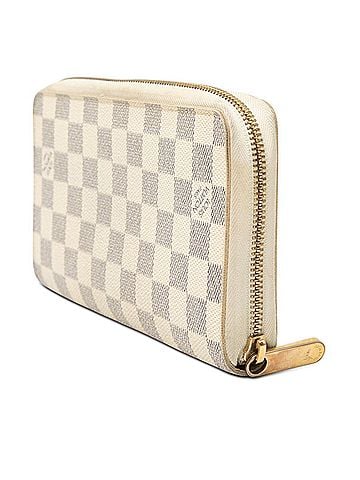 Louis Vuitton Louis Vuitton Damier Azur Zippy Organizer Long Wallet N60012 White Leather Women's LOUIS VUITTON (view 2)