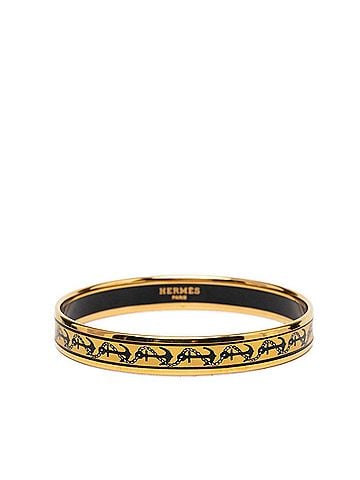 Hermès Hermes Email PM Bangle, Gold Multicolor Plated, Women's (view 1)